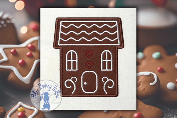 Gingerbread House Embroidery Design