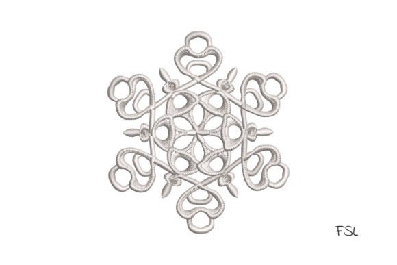 Lace Snowflake Embroidery Design