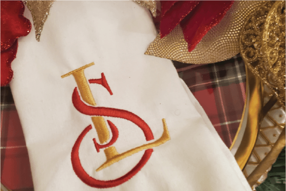 Monogram Initials SL Review for Business Embroidery
